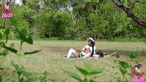 Hawt couple fucking in a wild and bag