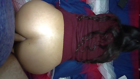 Sexy dark brown gets her ass fucked by a huge cock