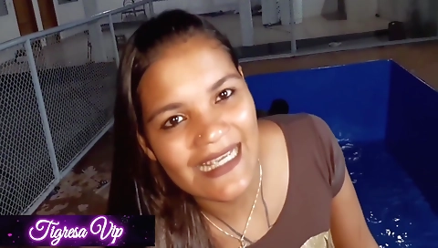 Sexy chick gets fucked in her face hole